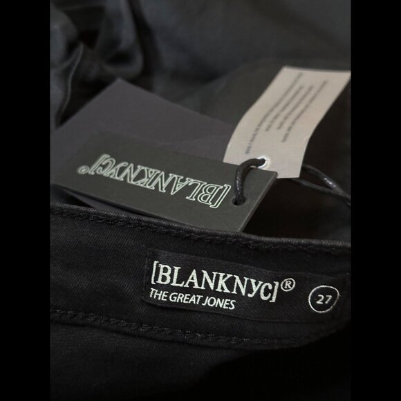New Blank NYC Jeans 27 Womens Black Waxed Exposed Button Fly Skinny Fit - Picture 7 of 9